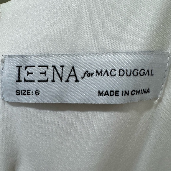 Ieena for MacDuggal One Shoulder Double Strap Satin Gown NWT Size 6 - Picture 12 of 13